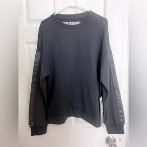 NWT River Stone Mix Media Fleece & Nylon Jacket sweatshirt